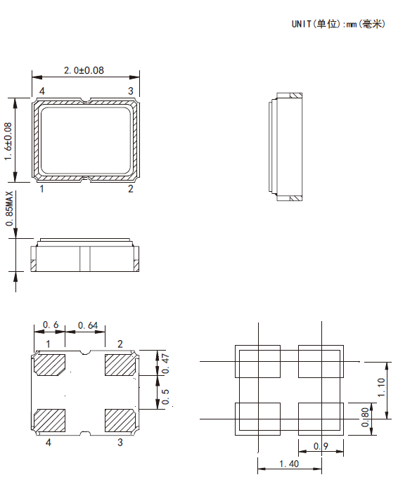 有源贴片晶振OSC2016 32.768KHz规格书及使用说明 有源贴片晶振OSC2016 32.768KHz规格书及使用说明